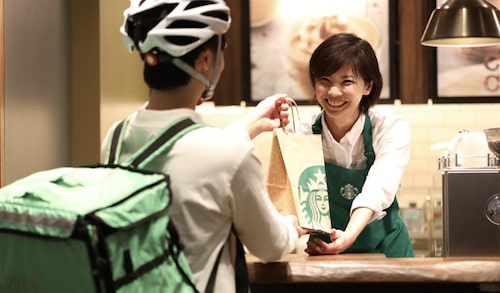 スターバックス×フードデリバリーサービスのクーポン