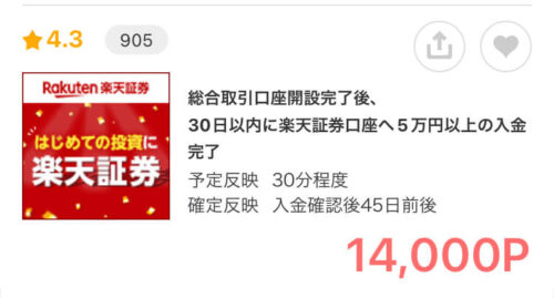 モッピー楽天証券