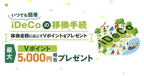 三井住友銀行｜iDeCoへの移換手続きキャンペーン【終了期間未定】