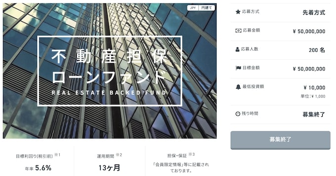 クラウドバンク第8392号ファンド(不動産担保型ローンファンド第931号)