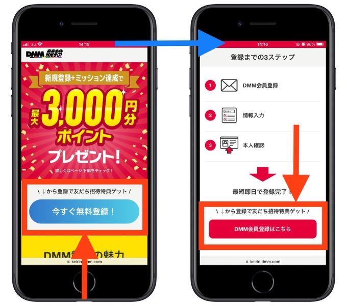 DMM競輪招待コード登録1