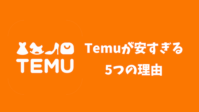 Temu安すぎる5つの理由 (1)