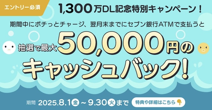 バンドルカード1,300万DL記念特別キャンペーン【25_9_30まで】