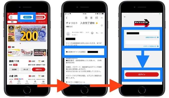 チャリロト招待コード登録9