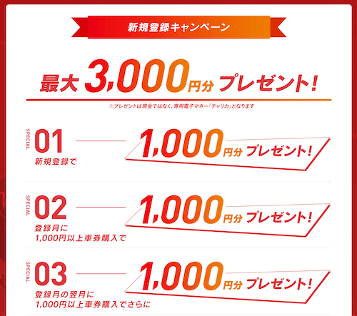 チャリロト新規登録キャンペーン【250930】