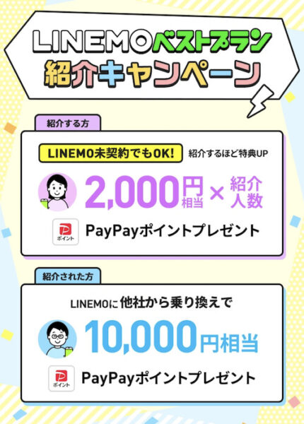 LINEMO紹介キャンペーン【25年11月〜】