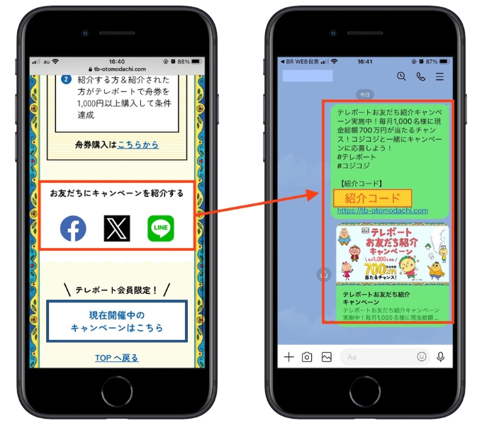 テレボート友達紹介キャンペーン8