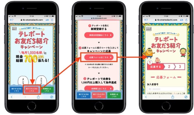 テレボート友達紹介キャンペーン入会12