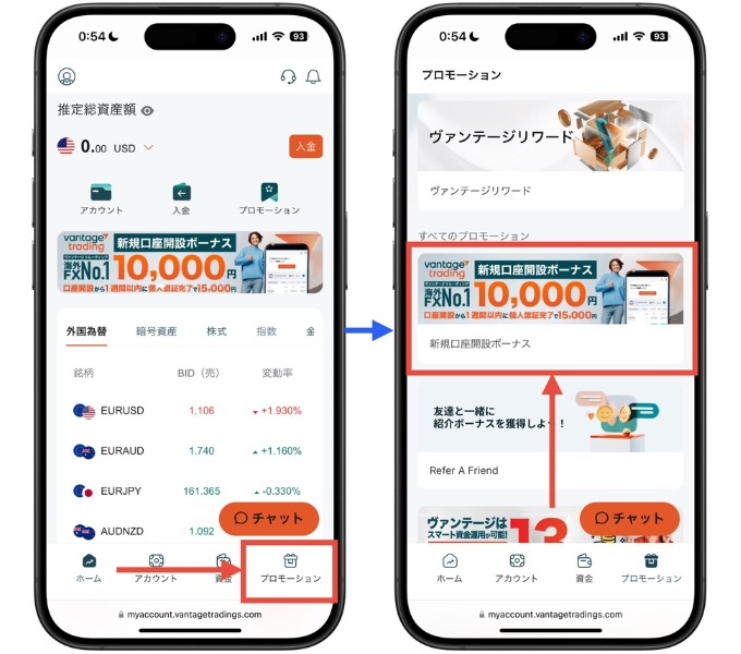 Vantage Trading紹介コード入金ボーナス11