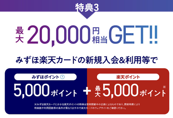 みずほ楽天カードの新規発行・利用｜最大15000P【26_6_1まで】